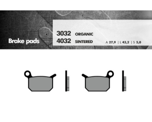 Гальмівні колодки brenta kh325 sintered metal (gold) (ktm sx 50/65) (ft 4032)