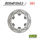 Диск задній гальмівний kawasaki klr 650 '90-'07, kle 500 '91-'07 (230x120x5) (6x10,5mm)