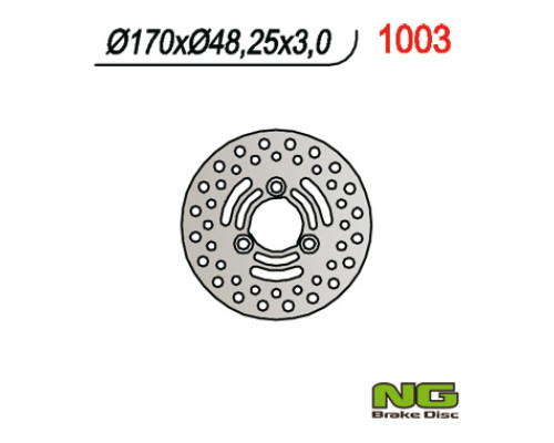 Диск гальмівний передній suzuki ltz 250/400, lta 400/500, ltf 400/500 (170x48x3)(3x10,50mm)