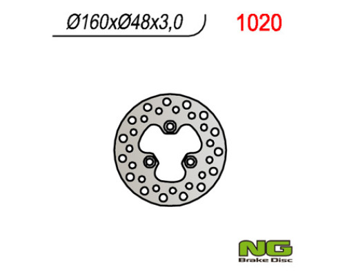 Ng гальмівний диск передній suzuki ltr 450 (06-12) (160x48x3) (3x10,5mm)