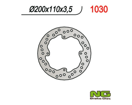 Ng задній гальмівний диск ktm 85 sx '03-'15 (200x110x3.5)(4x6.5mm)