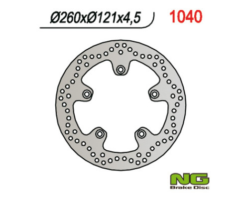 Диск гальмівний передній suzuki an 250/400/650 burgman 03-18 (260x121x4.5)