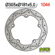 Передній гальмівний диск bmw r 850gs '99-'07/1100gs '94-'01/1150/1200gs '04-'18, f750 gs '18-'22, f850 gs '19-'22, r1250gs '19-'22, r1300gs '22 (305x181x4.8)