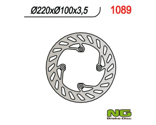 Ng задній гальмівний диск beta 50/125 см/ ендуро '06-12 (220x100x3.5) (4x6.5mm)