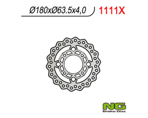 Ng передній гальмівний диск ktm quad 450/505/525 (180x63.5x4) хвиля