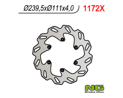 Ng задній гальмівний диск ktm 690/950/990 '06-'15 (240x111x4) (6x6.5mm)