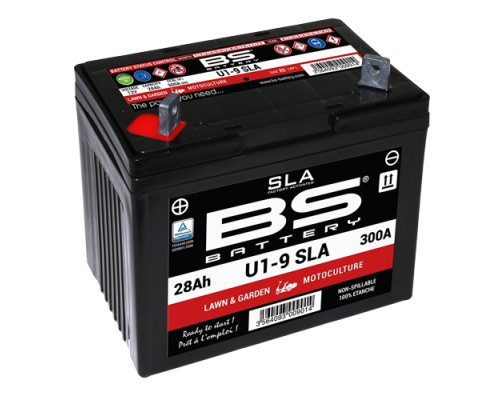 Акумулятор bs u1-9 (fa) sla 12v 28ah 195x125x176 не обслуговується - затоплений (300a) - газонокосарка