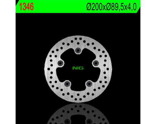 Ng гальмівний диск задній kymco grand dink 125/300 12-15, як 125/150/200 09-18 (200х89,5х4,0мм) (5х10,5мм)
