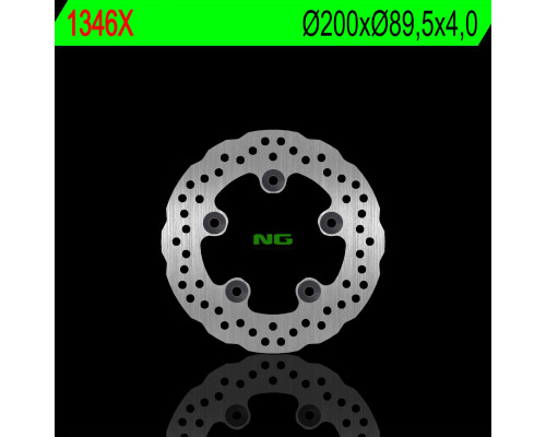 Ng задній гальмівний диск kymco grand dink 125/300 12-15, як 125/150/200 09-18 (200x89,5x4,0mm) (5x10,5mm) хвиля