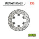 Ng задній гальмівний диск kawasaki kx 125 '89-'02, kx 250 '92-'95, kdx 200/220, klx300/650r (220x100x4.5) (6x6.5mm)