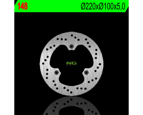 Ng гальмівний диск задній kawasaki 250 ninja '08-'13 (220x100x5) (3x10,5mm)