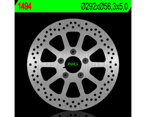 Ng гальмівний диск передній harley davidson 750/883/1200/1340/1450/1584/1600 (292x56.3x5) (5x8.5mm)