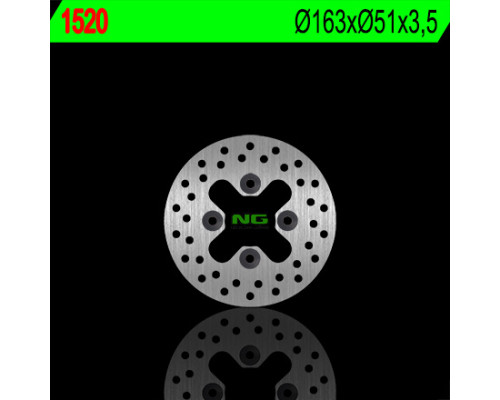 Диск передній гальмівний kawasaki kfx 450r '08-'14, ksv 700 (163x51x3.5) (4x10.5mm)
