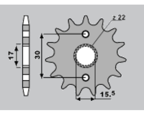 Jr передня зірочка 332 14 honda cr 80/85 (jtf1256.14)