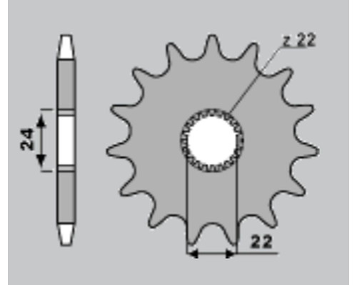 Jr передня зірочка 406 16 aprilia 125 (jtf394.16)