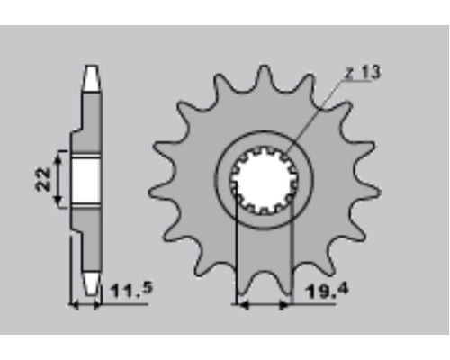 Jr передня зірочка 4101 15 suzuki dr 125 '94-'00 (jtf409.15)
