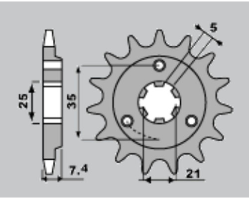 Jr передня зірочка 437 15 suzuki dr 600/650 (jtf437.15)