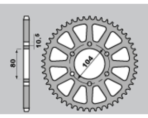 Jr задня зірочка 478 42 kawasaki z 1000 '03-'20, z 1000sx '11-'18, zx-10r '08-'10, zx-10rr '17-'18