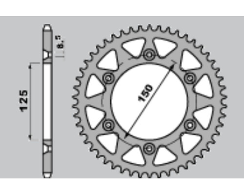 Jr задня зірочка 899 38 ktm sx/sxf/sx-f/excf/exc-f/exc/lc4/sc/mxc/ '91-'22, husqvarna tc/te/fc/tc/tx/fc/fe '14-'22, gas gas ec 300 '20-'21, husaberg te/fe '11-'14 (jtr89 7.38)