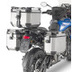 Kappa, Стелаж Бічні футляри Monokey Cam Side, для Triumph Tiger 1200GT, алюмінієвий, сріблястий