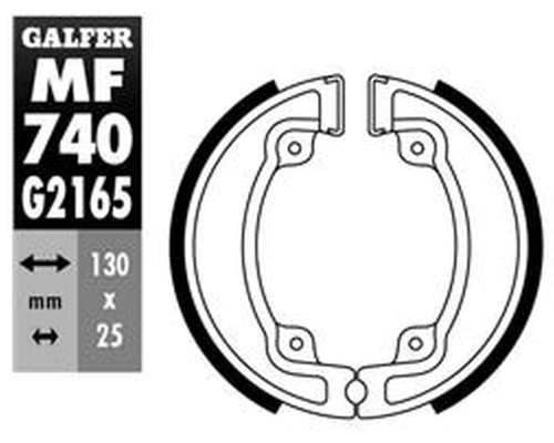Galfer задні гальмівні колодки kymco 125 '06-'08, agiliЗАДНІ50 '05-, agiliЗАДНІrs 50/125 '09-, movie 125 '97-, people 50 '99-'04, people 125/150 '99-16, people 200 '05-, vivo 125 '99-