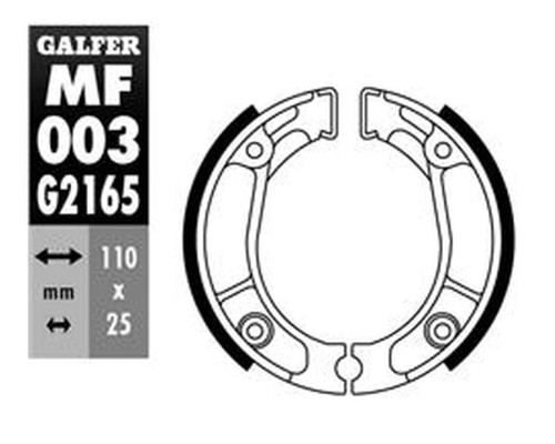 Galfer задні гальмівні колодки sh304 HONDA cb 50 '75-'95, mbx 50/80 '81-, nsr 50 '88-'93, xl 125 '85-'97, xl 200 '83-, xr 125 '03-, xr 600r '84-'90 (див. додатковий опис)