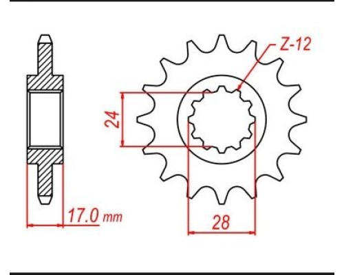 Grosskopf продаж зірочка передня 295 12 honda cbr 600f '87-'96 (jtf295.12)