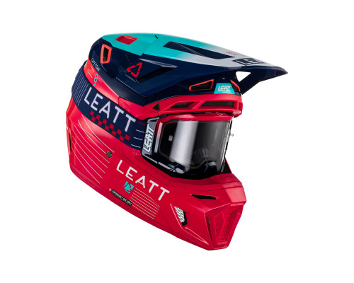 Leatt 8.5 V23 Шолом Мотоциклетний Комплект з Окулярами VelociЗАДНІ5.5 Розмір L (59-60 см) Червоний/Гранатовий/Синій