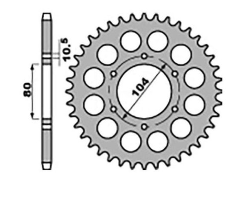 Jr продаж зарідня зірочка 501 33 kawasaki z 750 c 80-87, гпз 1100 81-85 (ланцюг 630)