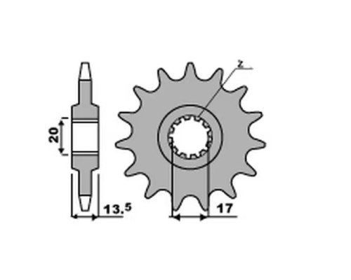 Cht продаж зірочка передня 153 11 fantic 200/212/249 (ланцюг 520)
