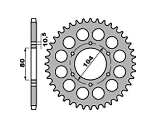 Jr продаж задня зірочка 501 32 kawasaki z 750 c 80-87, гпз 1100 81-85 (ланцюг 630)