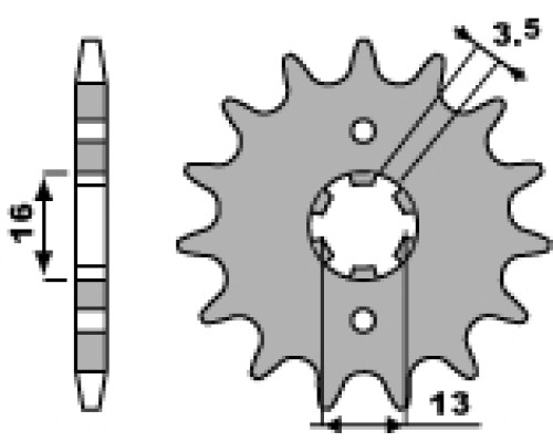 Зірочка передня pbr 563 11 18nc suzuki lt 50 (84-05) (ланцюг 420)