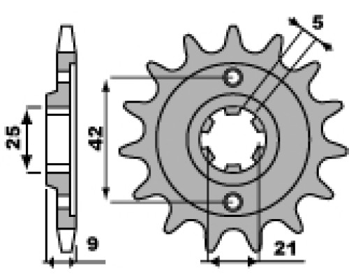 Зірочка передня pbr 576 19 18nc yamaha xt 350 85-00 (ланцюг 428) (jtf576.19)