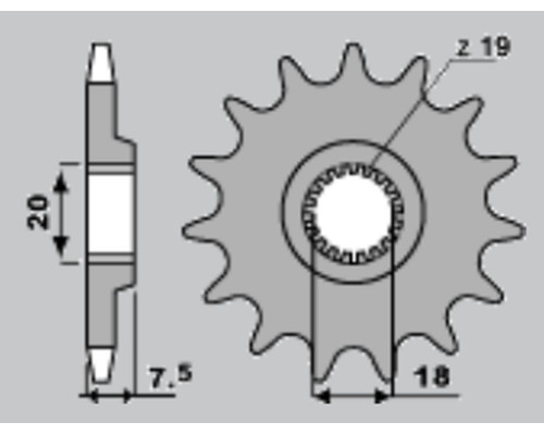 Cht продаж зірочка передня 340 13 honda cr 125 87-03 (ланцюг 520) (jtf326.13)