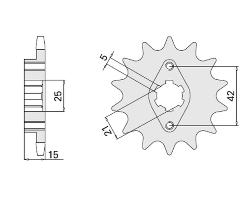 Cht передня зірочка 7003 15 ducati pantah 350 500/650 81-82 (492-15)
