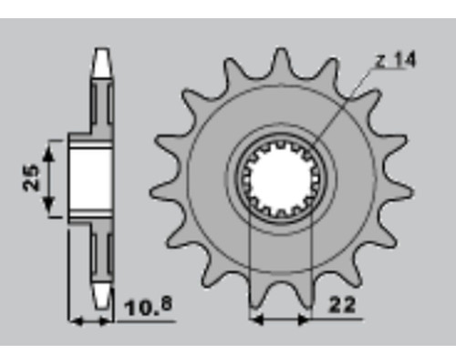 Cht передня зірочка 2145 16 aprilia rxv/sxv 450 550 06-12 (4071-16) (jtf707.16)