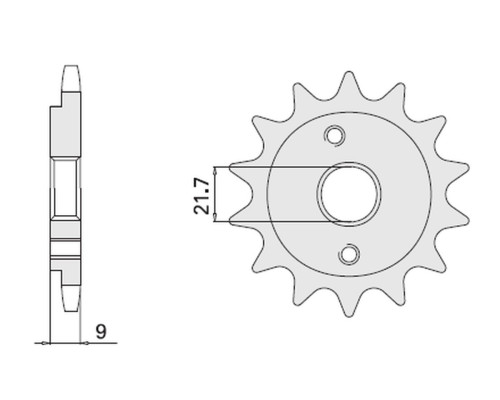 Cht передня зірочка 350 13 honda xr 600r '91-'00, polaris 500 (jtf1309.14) (309-13)