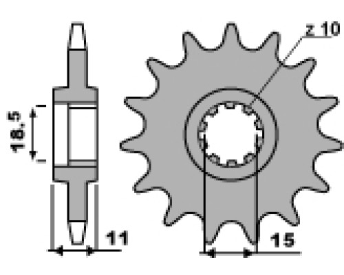Зірочка передня pbr 594 12 18nc garelli 50 (83-91) (ланцюг 415)