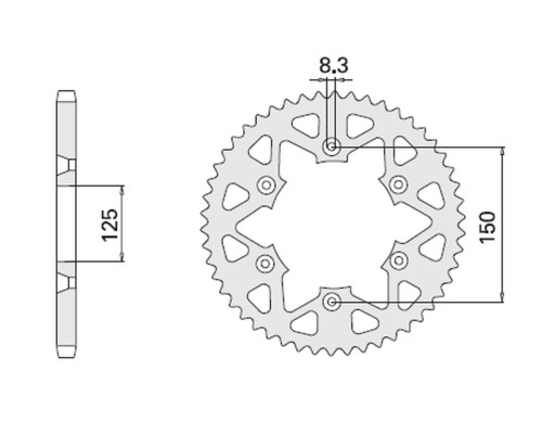 Cht задня зірочка 899 38 (897-38) ktm sx/exc sxf/excf all balls моделі '88-'21