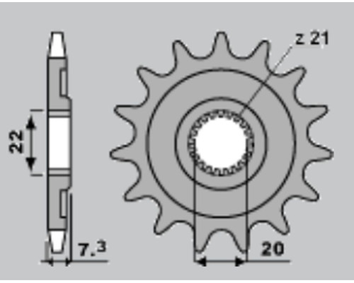 Cht передня зірочка 2120 12 honda crf 250 '04-'17, cr 125 '04-'07 (jtf1323.12)
