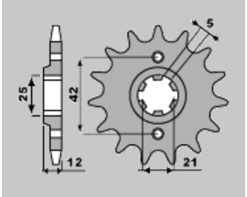 Cht передня зірочка 571 16 yamaha xj 600 84-91 (571-16) (jtf571.16)