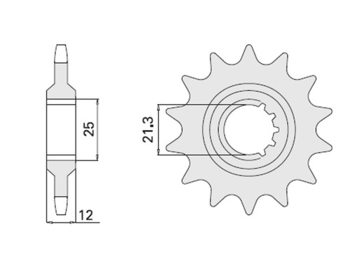 Cht передня зірочка 823 13 (a4250823130) husqvarna / husaberg (82313jt) (ланцюг 520)