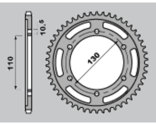 Cht задня зірочка 241 42 suzuki gsxr 1000 '09-'15 (479-42) (jtr479.42)
