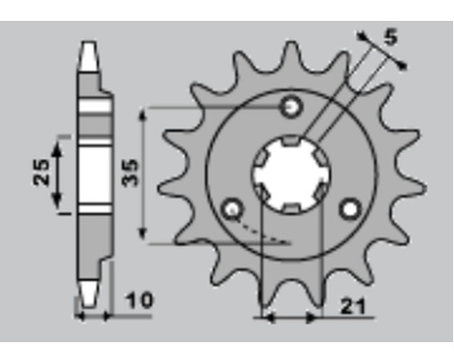 Cht передня зірочка 412 15 suzuki dr 750/800 big '89-'93 (jtf438.15)
