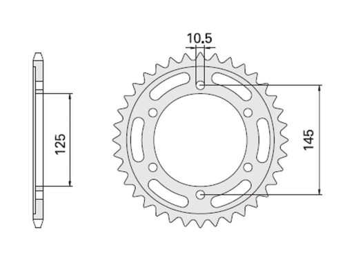 Cht задня зірочка 865 44 yamaha fz 750 (865-44)