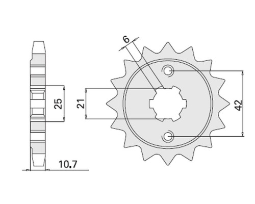 Cht передня зірочка 338 16 honda cb650 79-84 (jtf338.16) (338-16)
