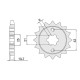 Cht передня зірочка 338 16 honda cb650 79-84 (jtf338.16) (338-16)