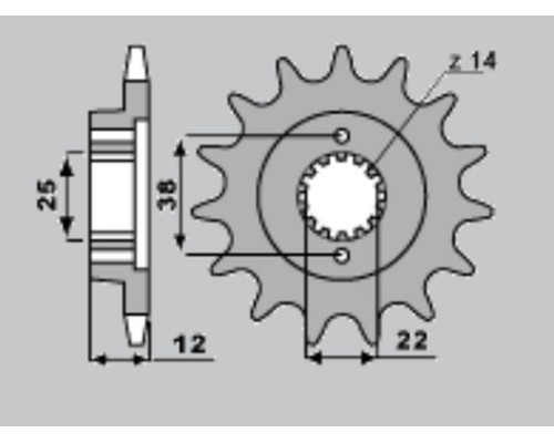 Cht передня зірочка 495 15 ducati 750 paso 87-90 (495-15)