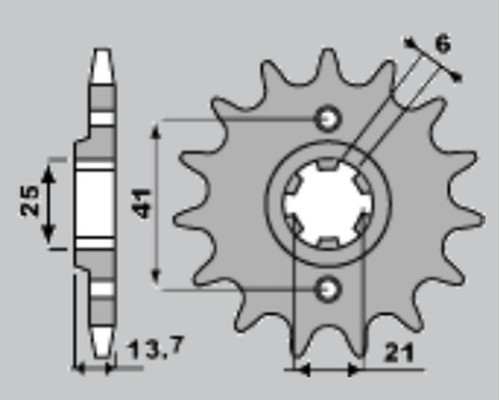 Cht передня зірочка 268 15 honda vf 500f 84-87 (jtf286.15)