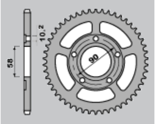 Cht задня зірочка 281 40 honda crm 125 90-00 281 40 (604-40) (jtr604.40)